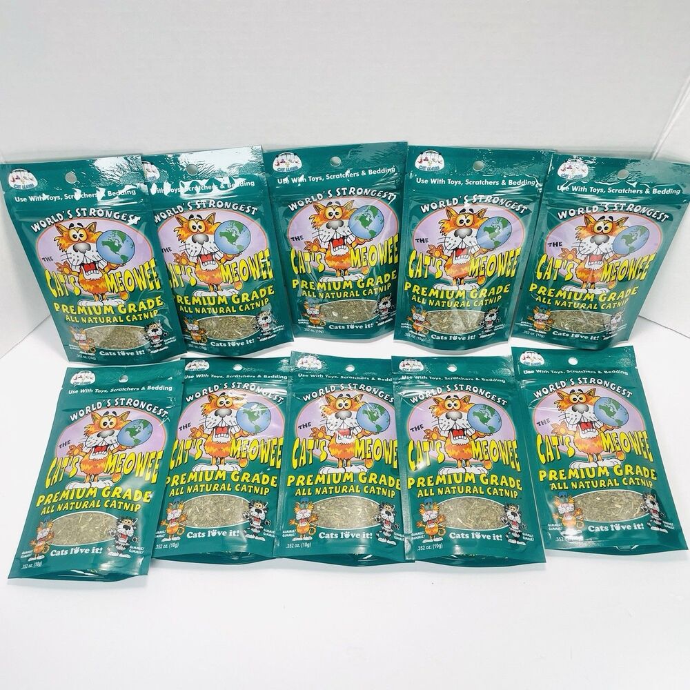 10 Pack World's Strongest THE CAT'S MEOWEE All-Natural Catnip .352 oz (10g) Bags
